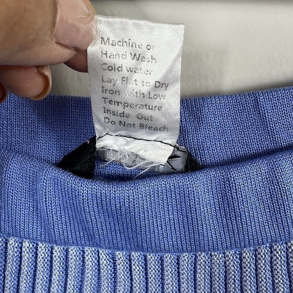 Misook Periwinkle Rib Knit Straight Midi Skirt Size M Blue Purple - Picture 11 of 11